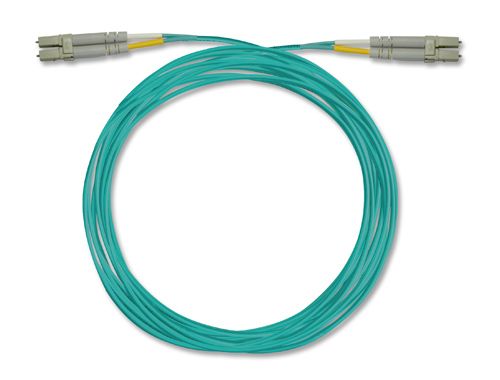 LC-LC, 10G, 50/125, LOF Aqua, 10 Mtr. Duplex