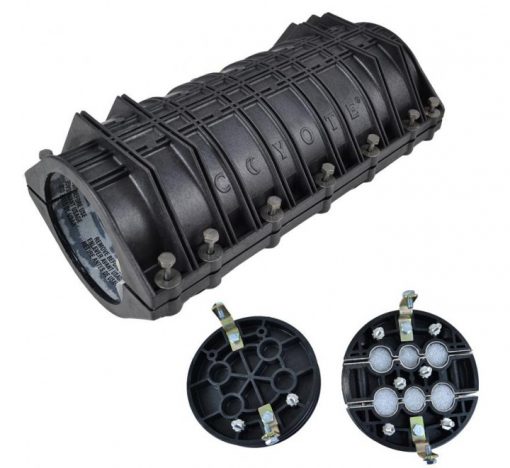 PUP Closure Unitube Version, holds up to 4 splice trays/48 single fiber splices