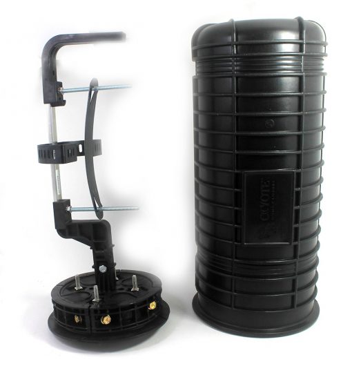 Dome for loose buffer tube, holds up to 4 trays/216 single fibers (use Runt/Pup trays)