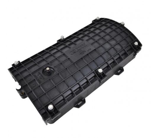 In-Line Runt Closure holds 2 splice trays, up to 24 single fiber splices