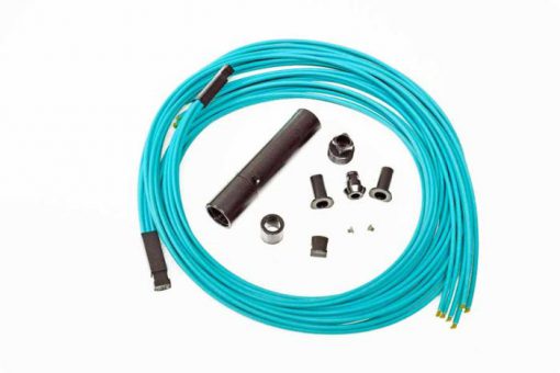 2mm, 12 Fiber Breakout Kit (40 Inch Tubing) --Aqua