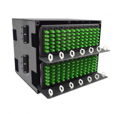 8RU Enclosure with Solid Front and Rear doors, Black
