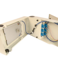 Splice and Termination Fiber Optic Wall Mount Enclosure-24-Port, Takes 2, 6-packs and 2 Splice Trays (Beige)