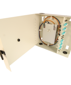 Splice and Termination Fiber Optic Wall Mount Enclosure-24-Port, Takes 4, 6-packs and 2 Splice Trays (Beige)