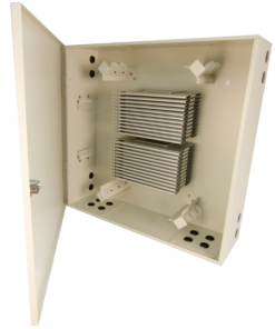 Splice Fiber Optic Wall Mount Enclosure - 1-288 Fiber Splice Storage Cabinet, Beige