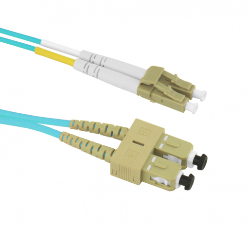 LC-SC, 10G, 50/125, LOF Aqua OM4, 10 Mtr. Duplex