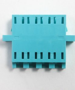 LC MM Quad Adapter Aqua SC Duplex Footprint Flanged