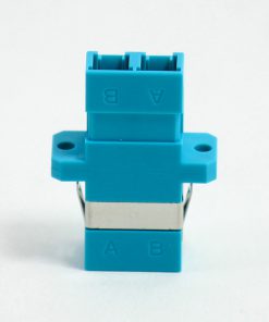 LC 10Gig Adapter Duplex Aqua Multimode - with Flange, Style 3, SC Footprint