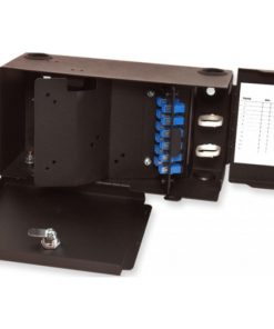 24 Port Splice and Patch Wall Mount Black Enclosure Unloaded