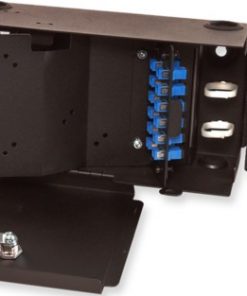 12 Port Splice and Patch Wall Mount Black Enclosure Unloaded