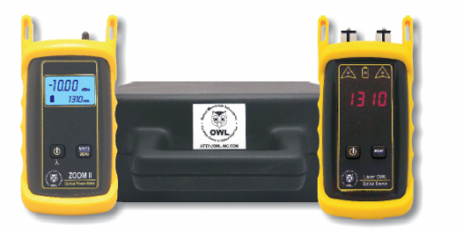WaveTester meter and dual-wavelength singlemode source (1310/1550nm) and built-in Visual Fault Locator