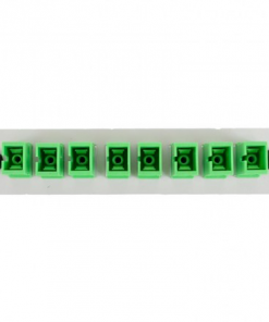 SC 8 Pack (APC Singlemode - Loaded) Off White w/Green Adapters