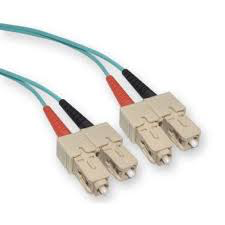 SC-SC, 10G, 50/125, LOF Aqua, 1 Mtr. Duplex