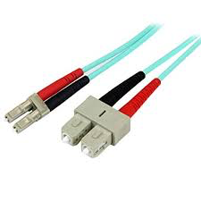 SC-SC, 10G, 50/125, LOF Aqua, 2 Mtr. Duplex