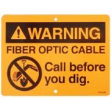 Aluminum Sign, 9in x 12in, black on orange