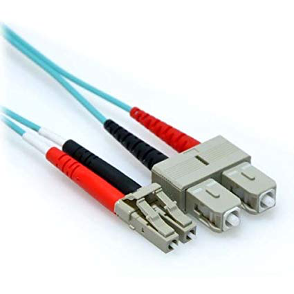 LC-SC, 10G, 50/125, LOF Aqua OM3, 1 Mtr. Duplex