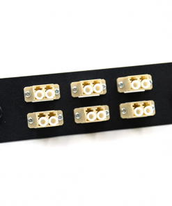 LC Duplex 6 Pack (Multimode) 12 Fibers, Black w/Beige Adapters