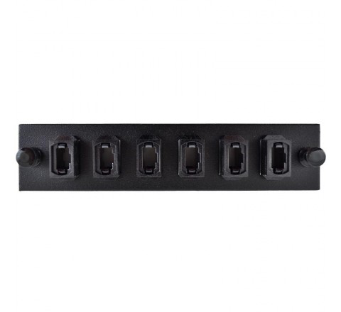 MTP 6 Pack Plate Loaded with Adapters, Black