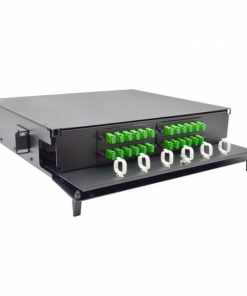 2 RU Rack Mount with Smoked Lexan Doors Accomodates 4 Adapter Plates