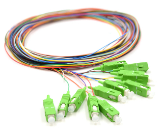 6 Adapters, SC/PC 6 Fiber Pigtail, SX+ 10G 3 Meters