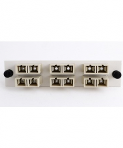 SC Duplex 6 Pack (Multimode - Loaded) Off White w/Beige Adapters