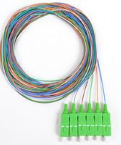 6F SC/APC SM 3 METER PIGTAIL ASSEMBLY - W/ 1 SC/APC 6-PACK (GREEN ZIRC)
