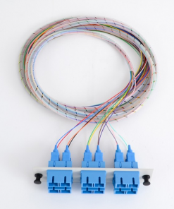 6 Duplex Adapters, SC/UPC, 12 Fiber Pigtail, Singlemode, 3 Meters