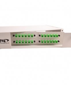 2RU Swing-Out Patch Panel, Holds 4 Adapter Plates - Off White