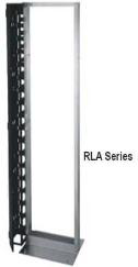 45RU x 19inch W Floor Mount 2 Post - Black