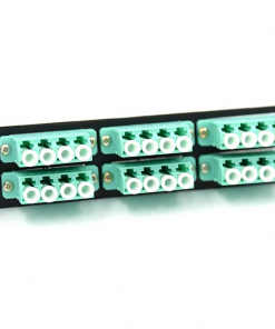 LC Quad 6 Pack (Multimode) 24 Fibers Black w/Beige Adapters