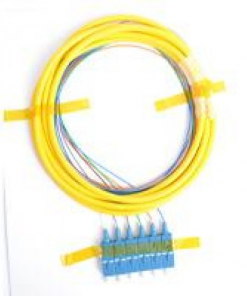 6 Adapters, SC/UPC, 6 Fiber Pigtail, Singlemode, 3 Meters