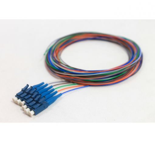 LC/UPC 900um Singlemode 6 pack, 3 Meters, Blue Boots