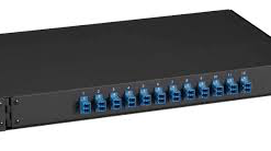1U 12 Port 24 Fiber, SC Duplex Strip Panel, Gray