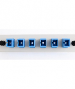 SC 6 Pack (Singlemode - Loaded)off White w/Blue Adapters