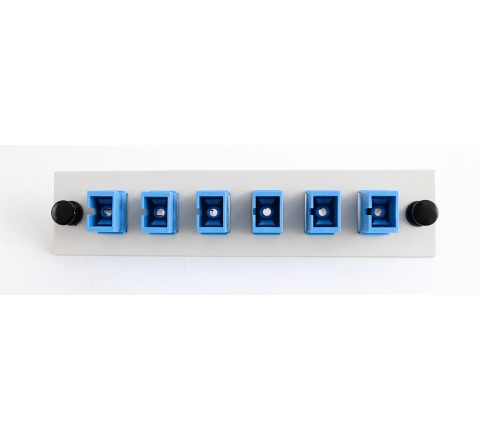 SC 6 Pack (Singlemode - Loaded)off White w/Blue Adapters