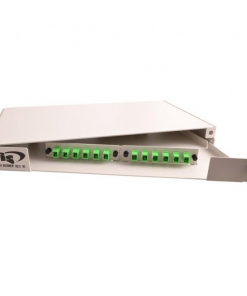1RU Swing-Out Patch Panel, Holds 2 Adapter Plates - Off White