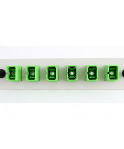 SC 6 Pack (APC Singlemode Loaded) Green Adapters