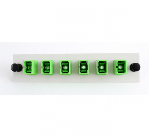 SC 6 Pack (APC Singlemode Loaded) Green Adapters