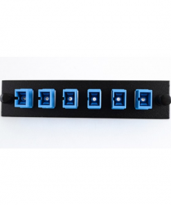 SC 6 Pack (Singlemode - Loaded) Black w/Blue Adapters