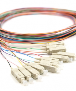 6 Adapters, SC/PC 6 Fiber Pigtail, 50/125, 3 Meters