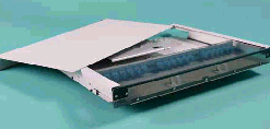1U 12F Takes 3, 6-PKS, 2, 7 Inch Splice Tray, Gray