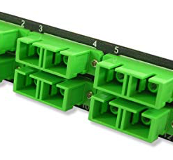 LC Duplex 6 Pack (APC Singlemode) 12 Fibers, Off White w/Green Adapters