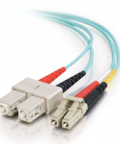 SC-SC, 10G, 50/125, LOF Aqua, 10 Mtr. Duplex