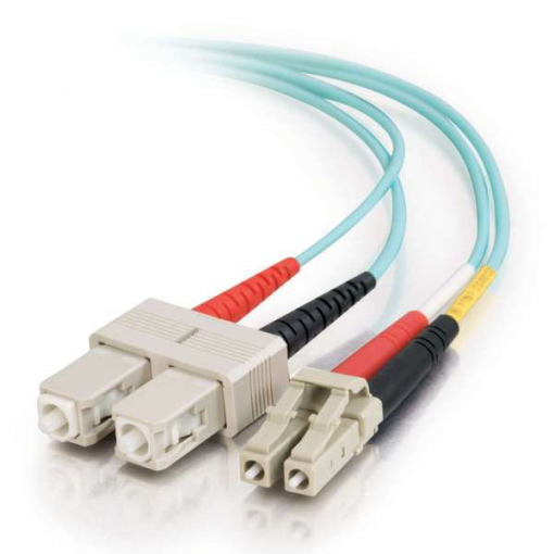 SC-SC, 10G, 50/125, LOF Aqua, 10 Mtr. Duplex