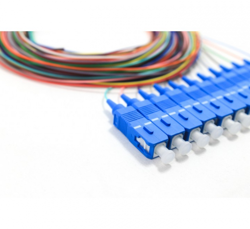 SC/UPC 900 um, 12 pack, 3 Meters, Blue Boots