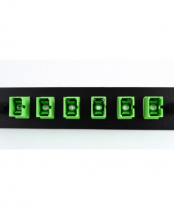 SC 6 Pack (APC Singlemode - Loaded) Black w/Green Adapters