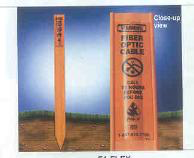 Flexible Line Marker Post, 3in x 6ft, orange