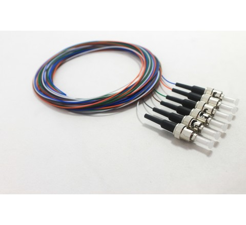 ST/PC 50um 900um 6 Pack, 3 Meters, Black Boots