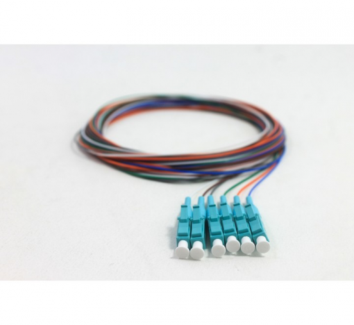 SC/PC 50um, SX+ 900um 6 pack, 3 Meters, Aqua Boots