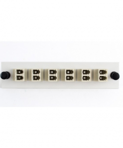 LC Duplex 6 Pack (Multimode) 12 Fibers, Off White w/Beige Adapters